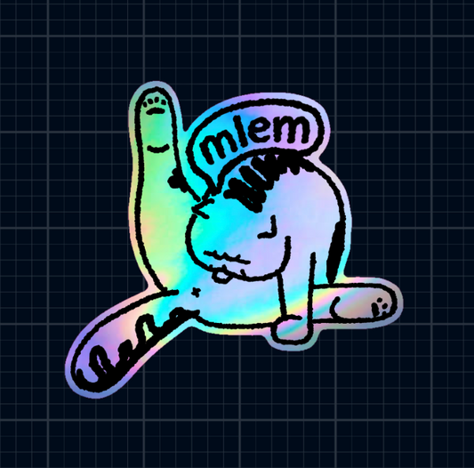 mlem - Holographic sticker, car decal