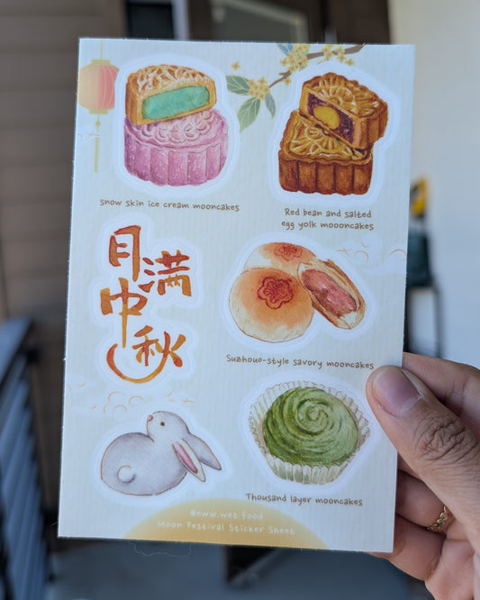 My favorite Mooncakes - Moon festival Sticker Sheet