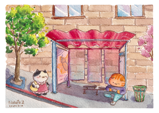 "MUNI Bus stop" art print