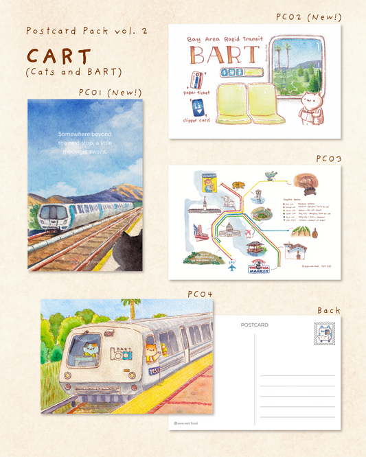 [Preorder] 'CART' Postcard Pack - Includes 4 designs