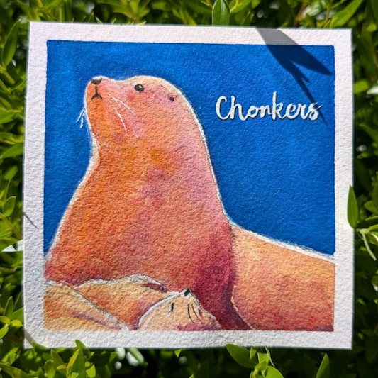 Chonkers, Original watercolor painting