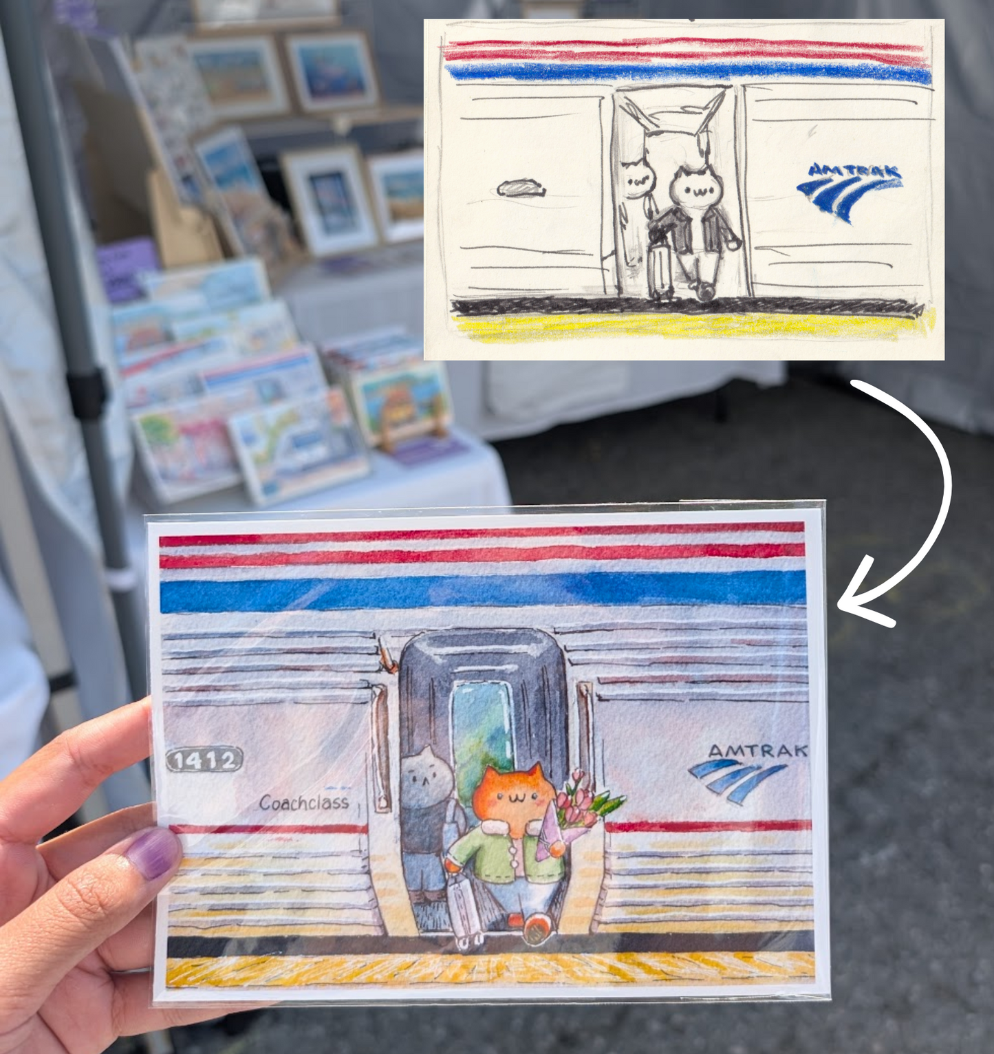 Amtrak art print