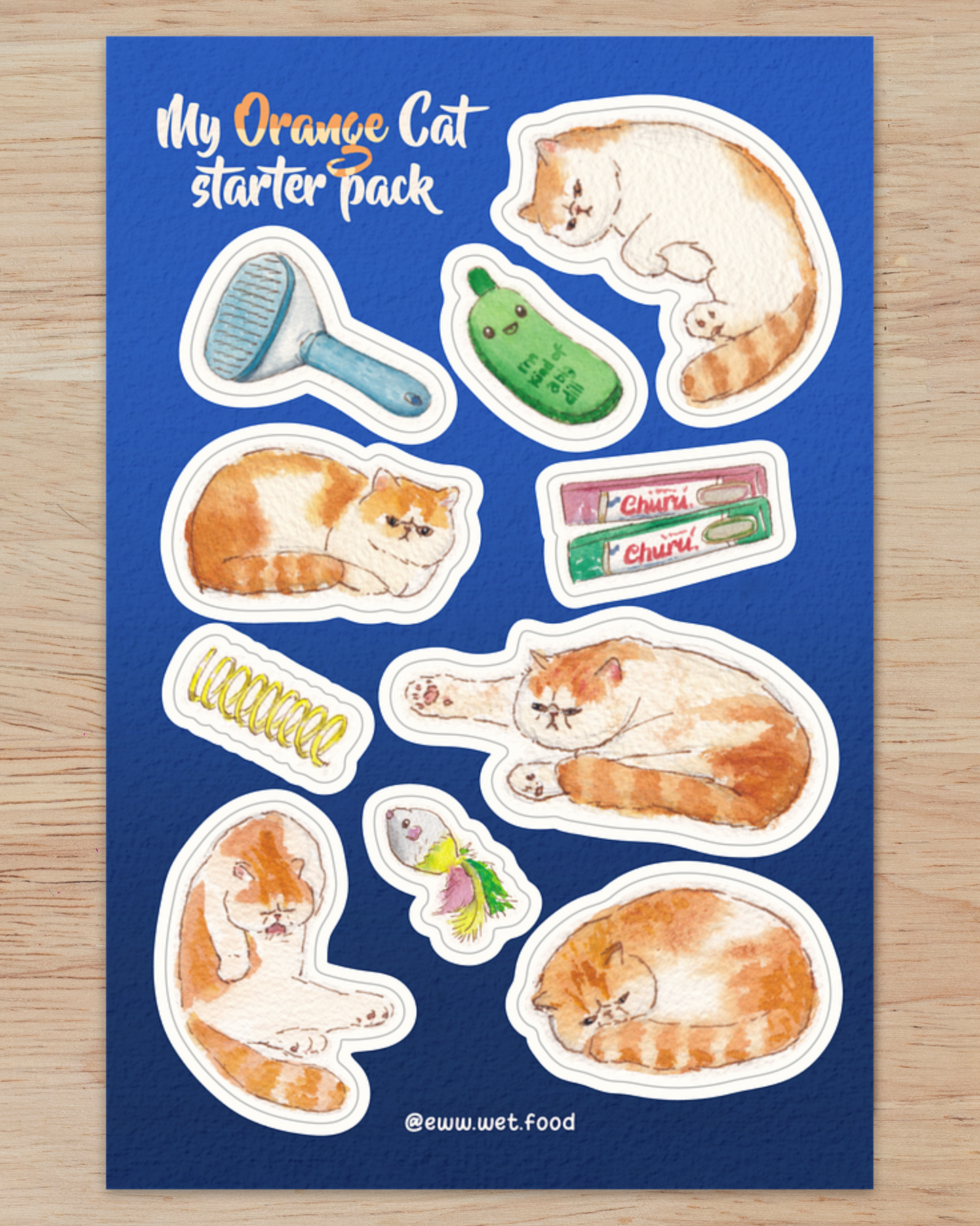 My Orange Cat Starter Pack - Sticker Sheet