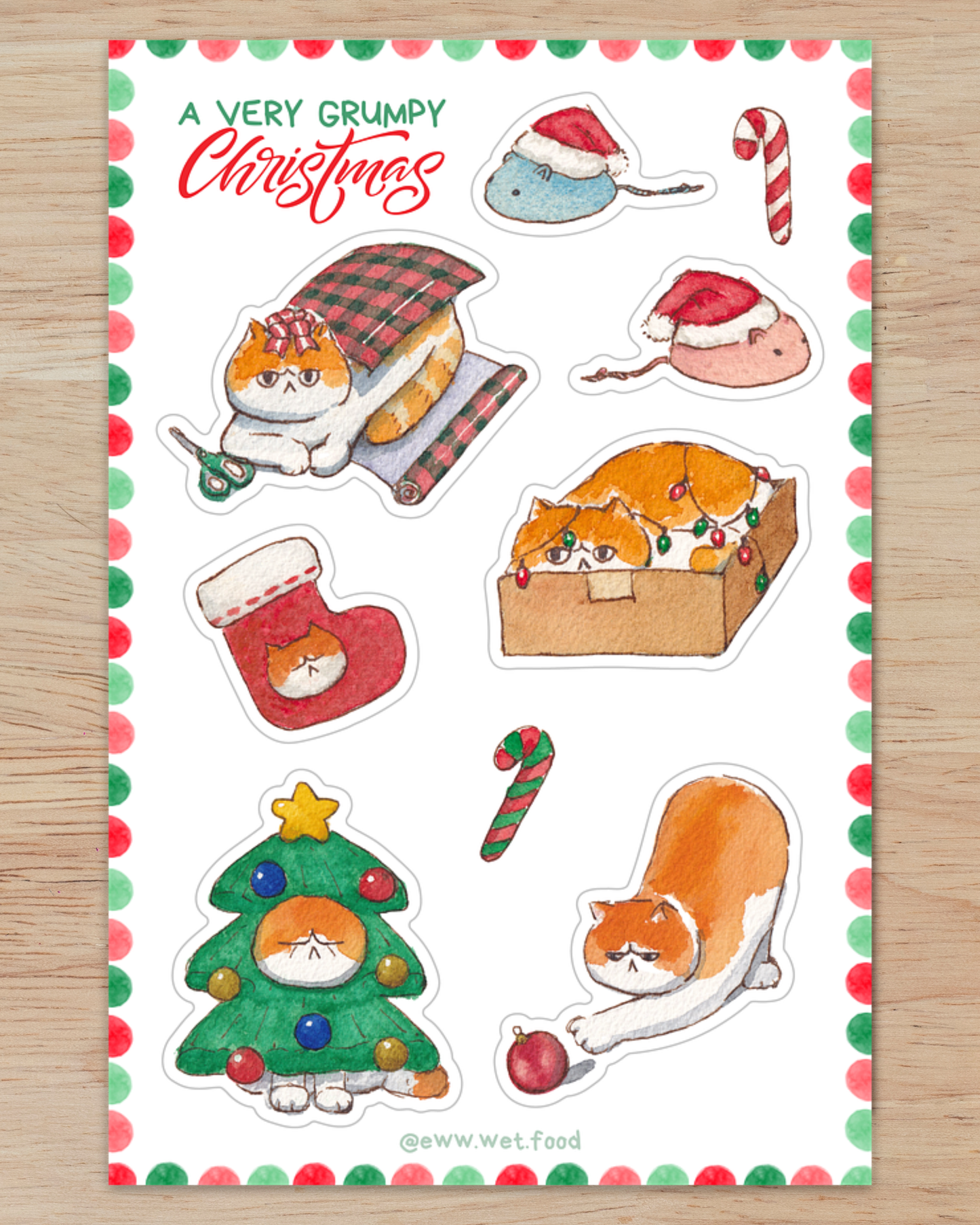 A Very Grumpy Christmas - Sticker Sheet