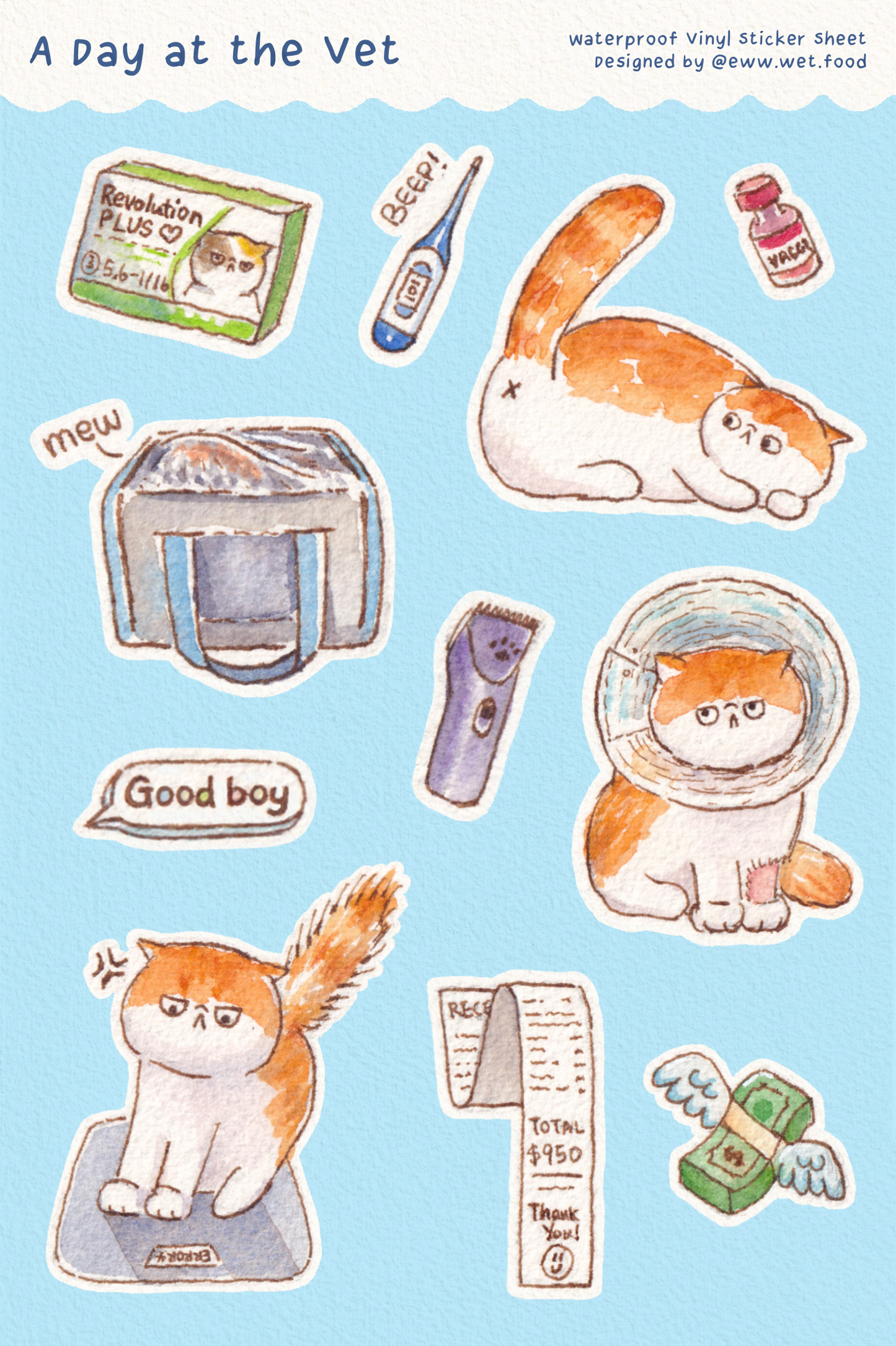A Day at the Vet - Sticker Sheet