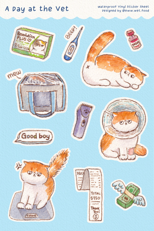 A Day at the Vet - Sticker Sheet