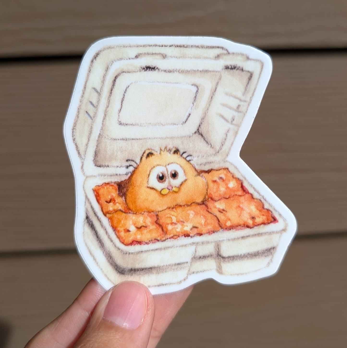 'Nom' Garfield Sticker