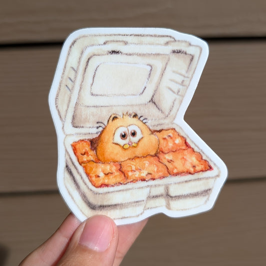 'Nom' Garfield Sticker