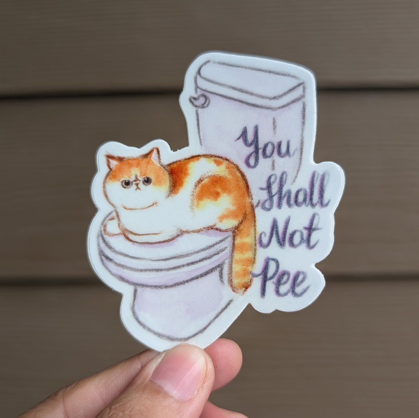 'You shall not pee' Sticker