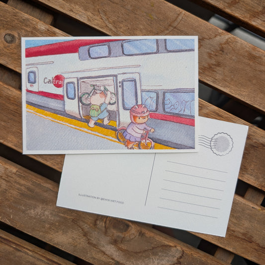 'Bike car' Postcard