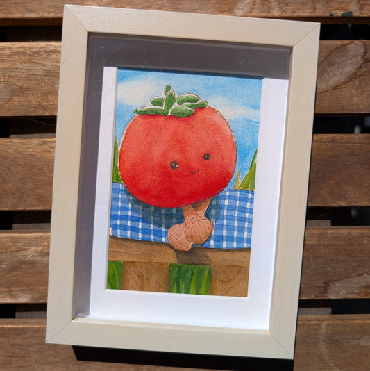 Lil tomato original watercolor painting