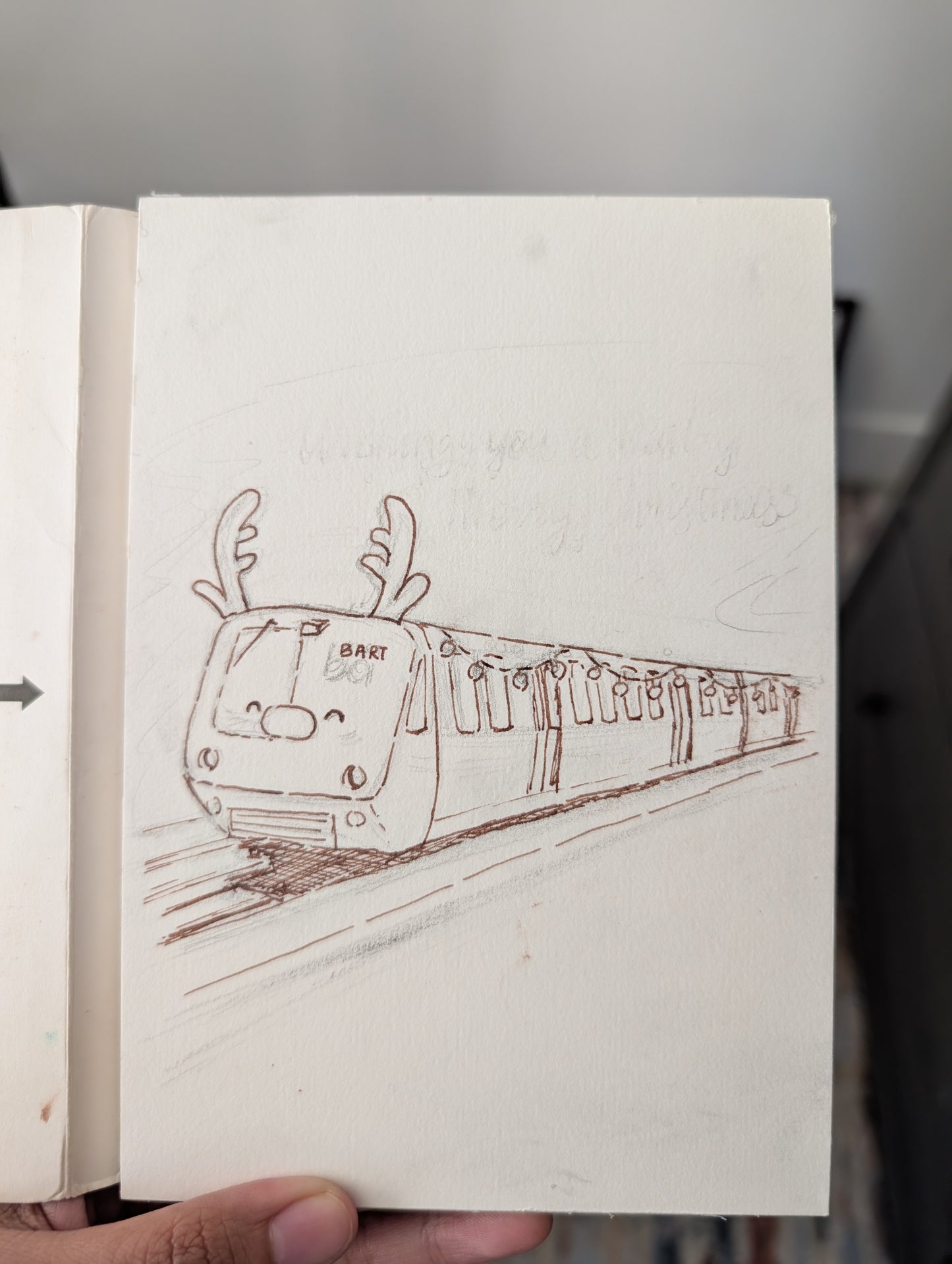 Wishing You a Rail-y Merry Christmas - Greeting Card