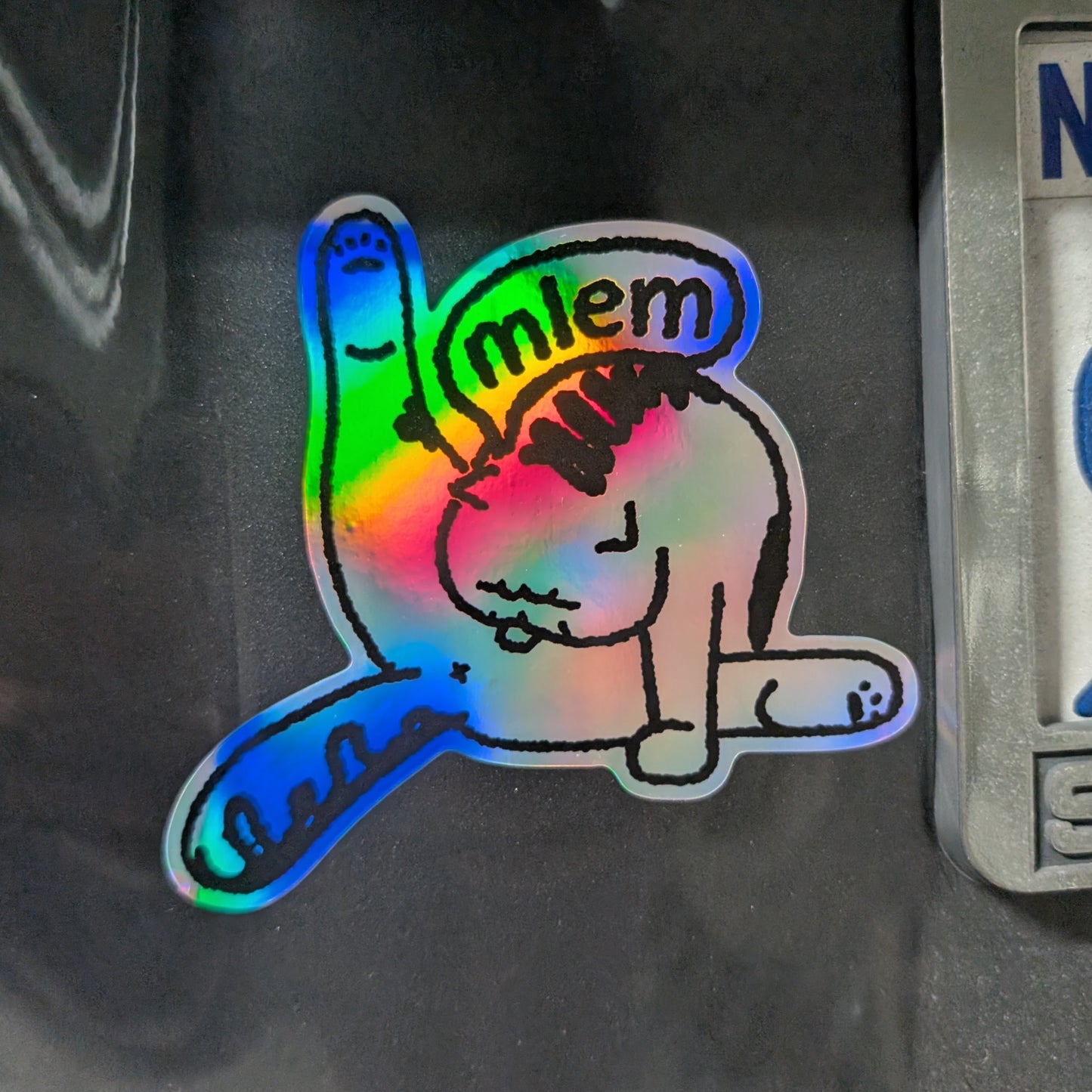 mlem - Holographic sticker, car decal