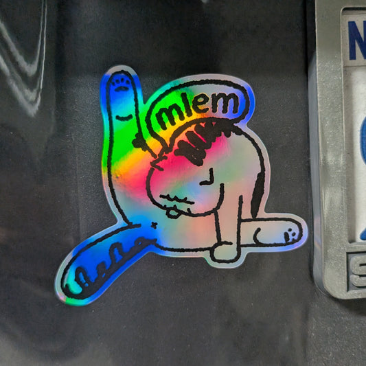 mlem - Holographic sticker, car decal