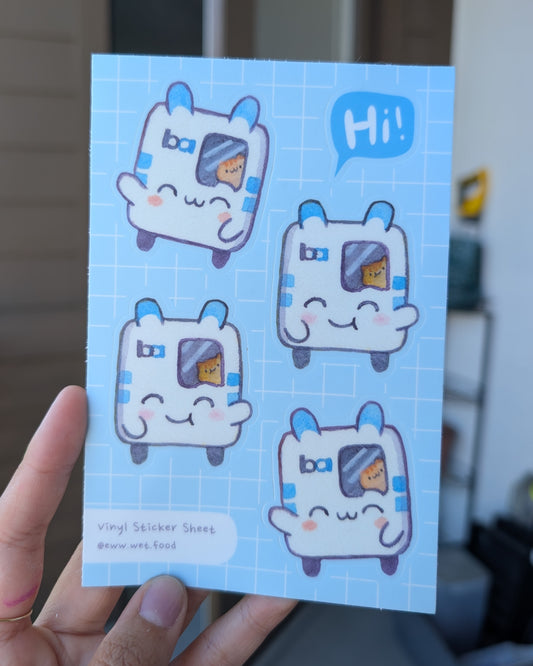 Barty with cat conductor - Sticker Sheet