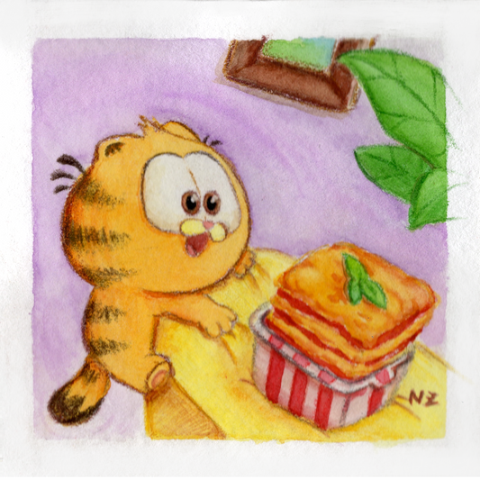 Lasagna - Forever garf mini print
