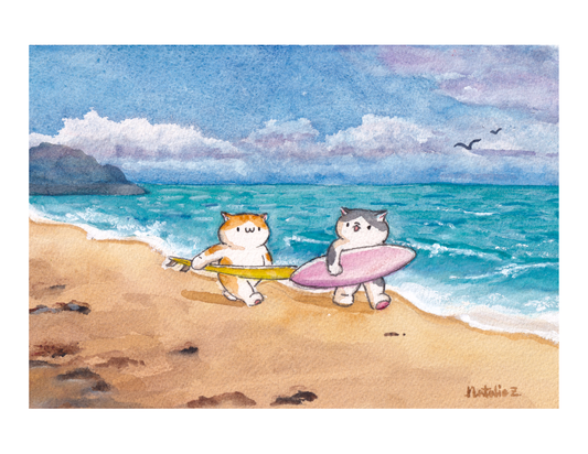 Gone Surfing - art print